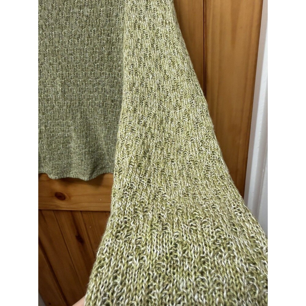 Eileen Fisher Lightweight Linen Sweater Size Small Green Minimalist Elevated - Picture 6 of 10